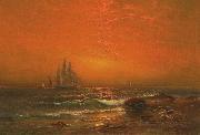 unknow artist Coastal Sunset Spain oil painting artist